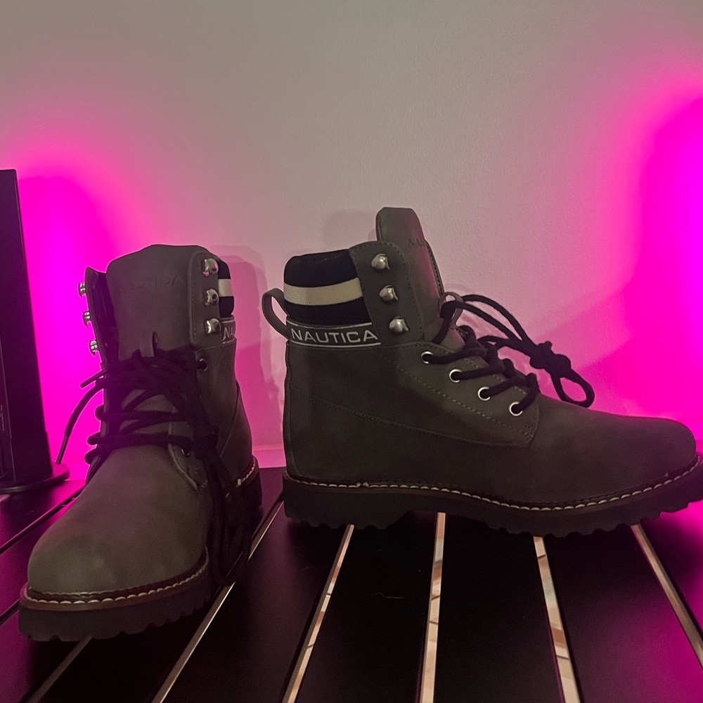 Olive Green Nautica Boots